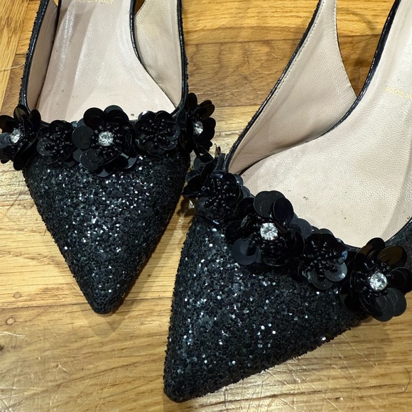 Kate Spade Olima Slingback Kitten Heel Sparkle Shoes - Picture 10 of 10